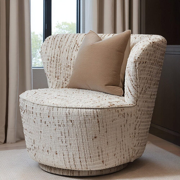 Fjura Natural Speckled Textured Accent Chair